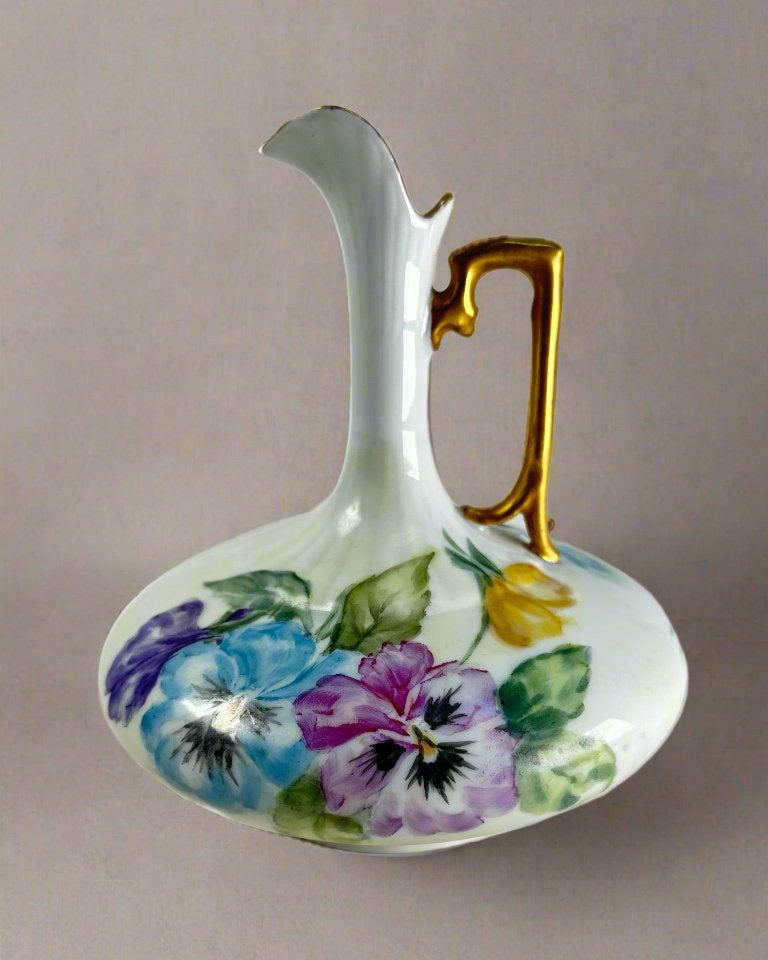 Vintage Giraud Limoges France Ewer Pitcher