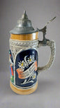 Vintage Guten Mutes Frisch Voran German Lidded Beer Stein