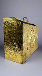 Vintage Hammered Lombard Brass Wood Magazine Book Newspaper Holder