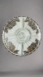 Vintage Glass Serving Plate with Sterling Silver Overlay